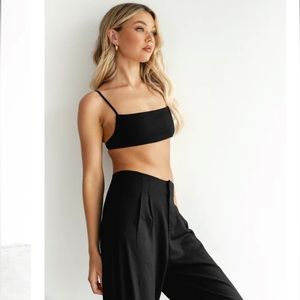 Black crop top
